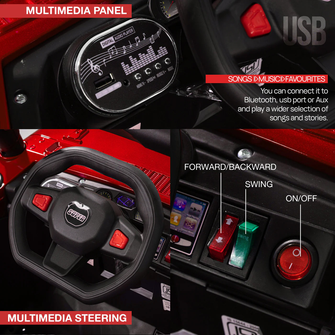 4x4 Motor Kids Battery Operated Electric Jeep for 1, 2, 3, 4, 5, 6 Years | Remote Control + Manual Steering Drive + Mobile App | Kids Jeeps | Most Gifted Car 4x4 Motor Kids Battery Operated Electric Jeep for 1, 2, 3, 4, 5, 6 Years | Remote Control + Manual Steering Drive + Mobile App | Kids Jeeps | Most Gifted Car